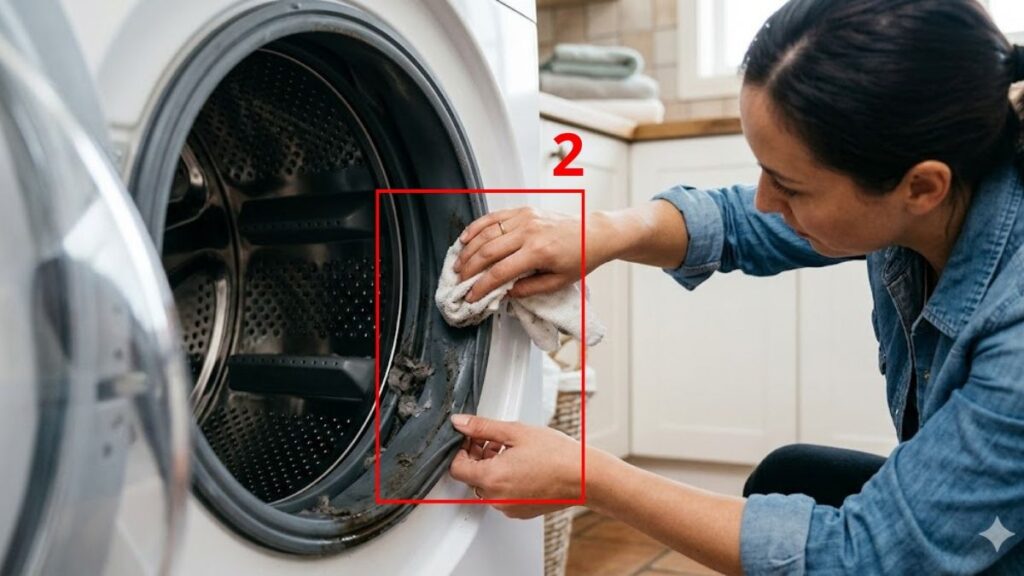 Cánh cửa đóng chưa khít hoặc bị kẹt quần áo vào gioăng cao su