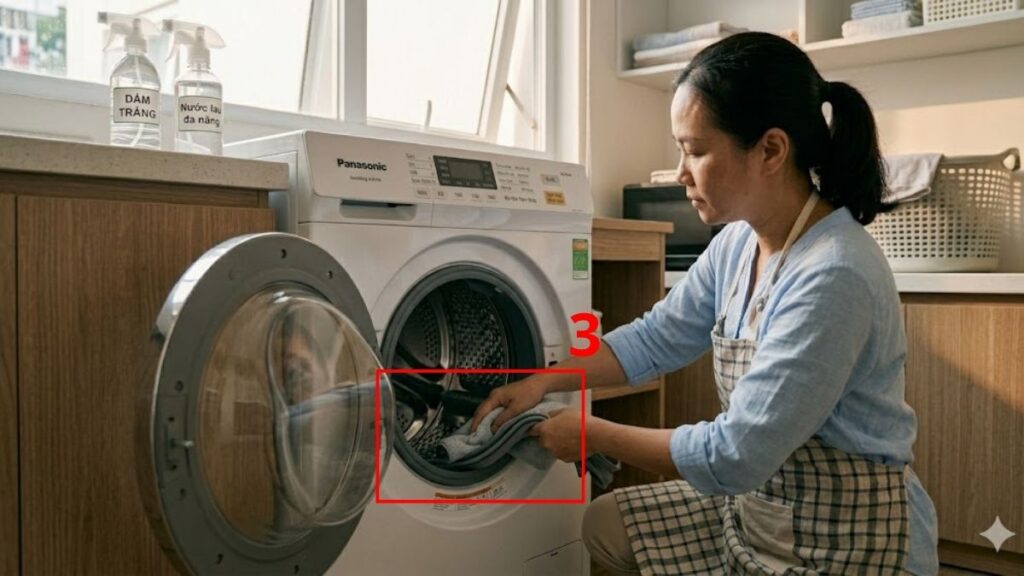 Cánh cửa đóng chưa khít hoặc bị kẹt quần áo vào mép cửa