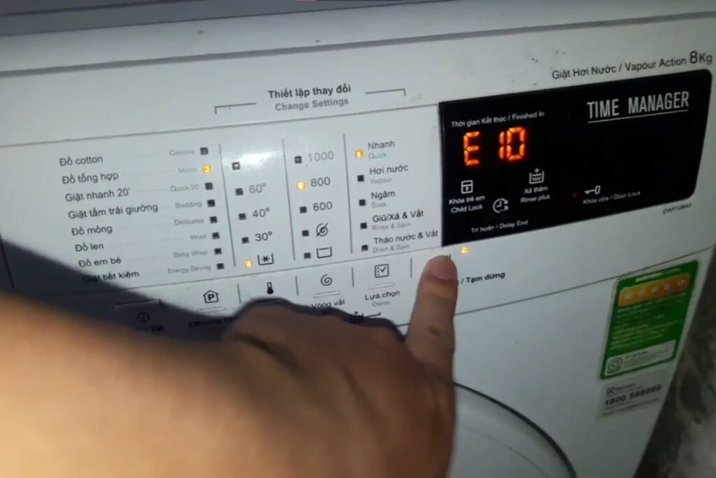Lỗi E10 máy giặt Electrolux: Nguyên nhân là gì và cách khắc phục hiệu quả